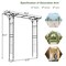 Black Steel Garden Archway for Climbing Plants Party Decor Weddings or Outdoor Use